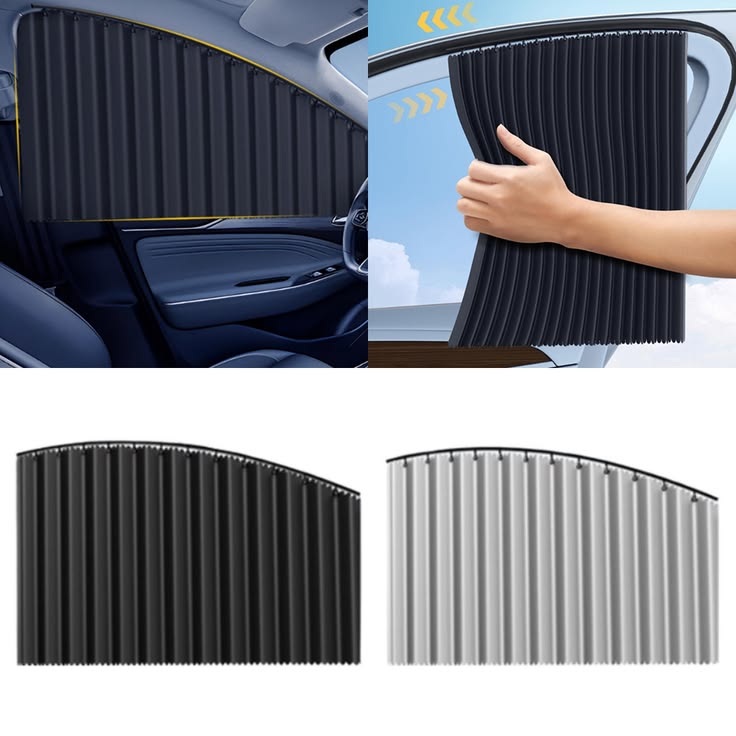 AeroShield Rear Cabin Sun Veil — Universal Dual-Layer Stretch Fit
